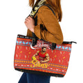 Suns Football Xmas Leather Tote Bag Australia AFL Mascot