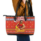 Suns Football Xmas Leather Tote Bag Australia AFL Mascot