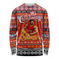 Personalized Suns Rugby Xmas Long Sleeve Shirt Australia AFL Mascot