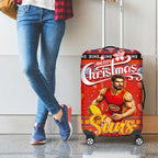 Suns Football Xmas Luggage Cover Australia AFL Mascot