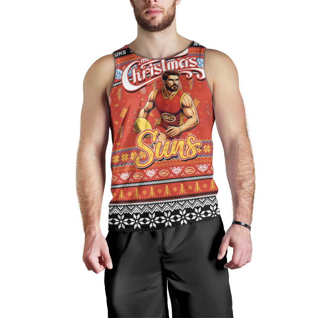 Personalized Suns Rugby Xmas Men Tank Top Australia AFL Mascot