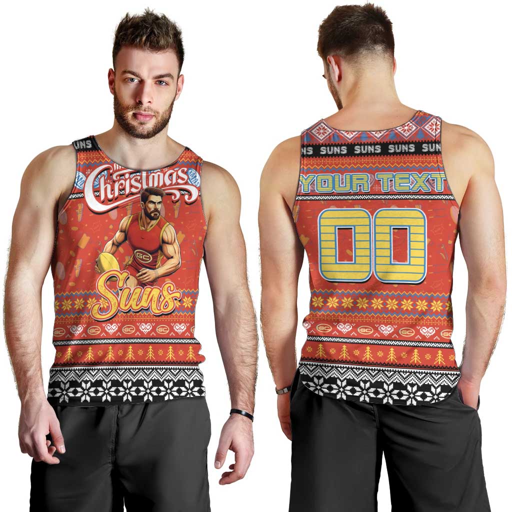 Personalized Suns Rugby Xmas Men Tank Top Australia AFL Mascot