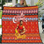 Suns Football Xmas Quilt Australia AFL Mascot
