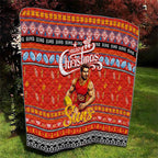 Suns Football Xmas Quilt Australia AFL Mascot