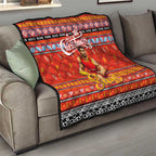 Suns Football Xmas Quilt Australia AFL Mascot