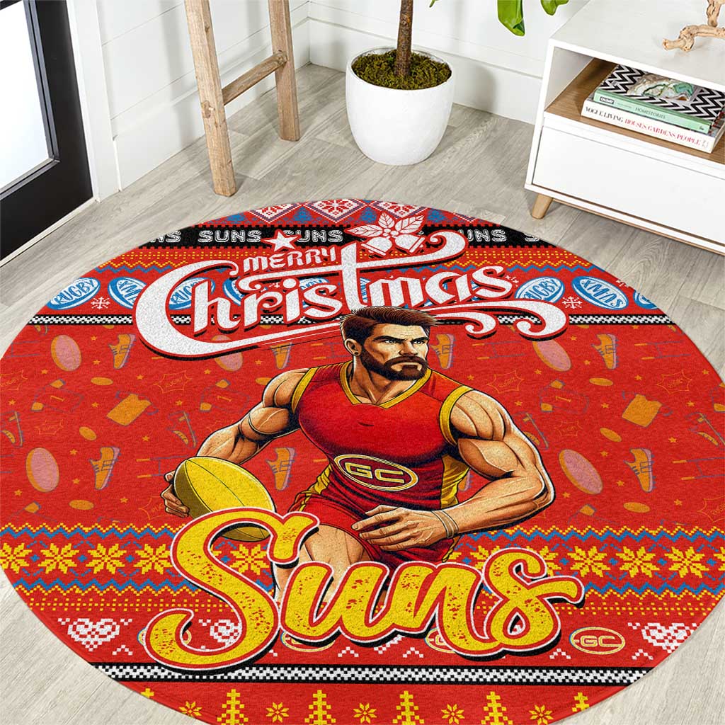 Suns Football Xmas Round Carpet Australia AFL Mascot