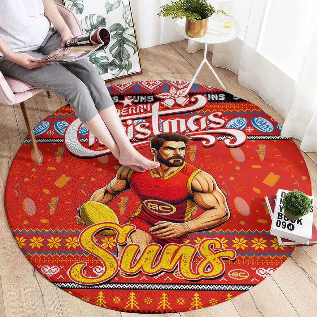 Suns Football Xmas Round Carpet Australia AFL Mascot