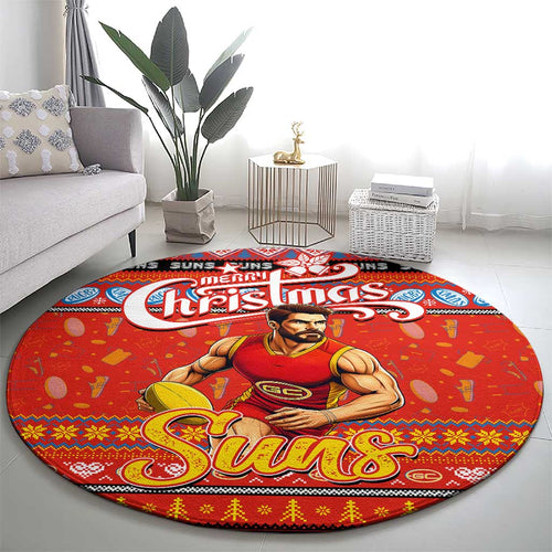 Suns Football Xmas Round Carpet Australia AFL Mascot