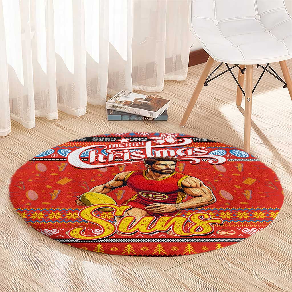 Suns Football Xmas Round Carpet Australia AFL Mascot