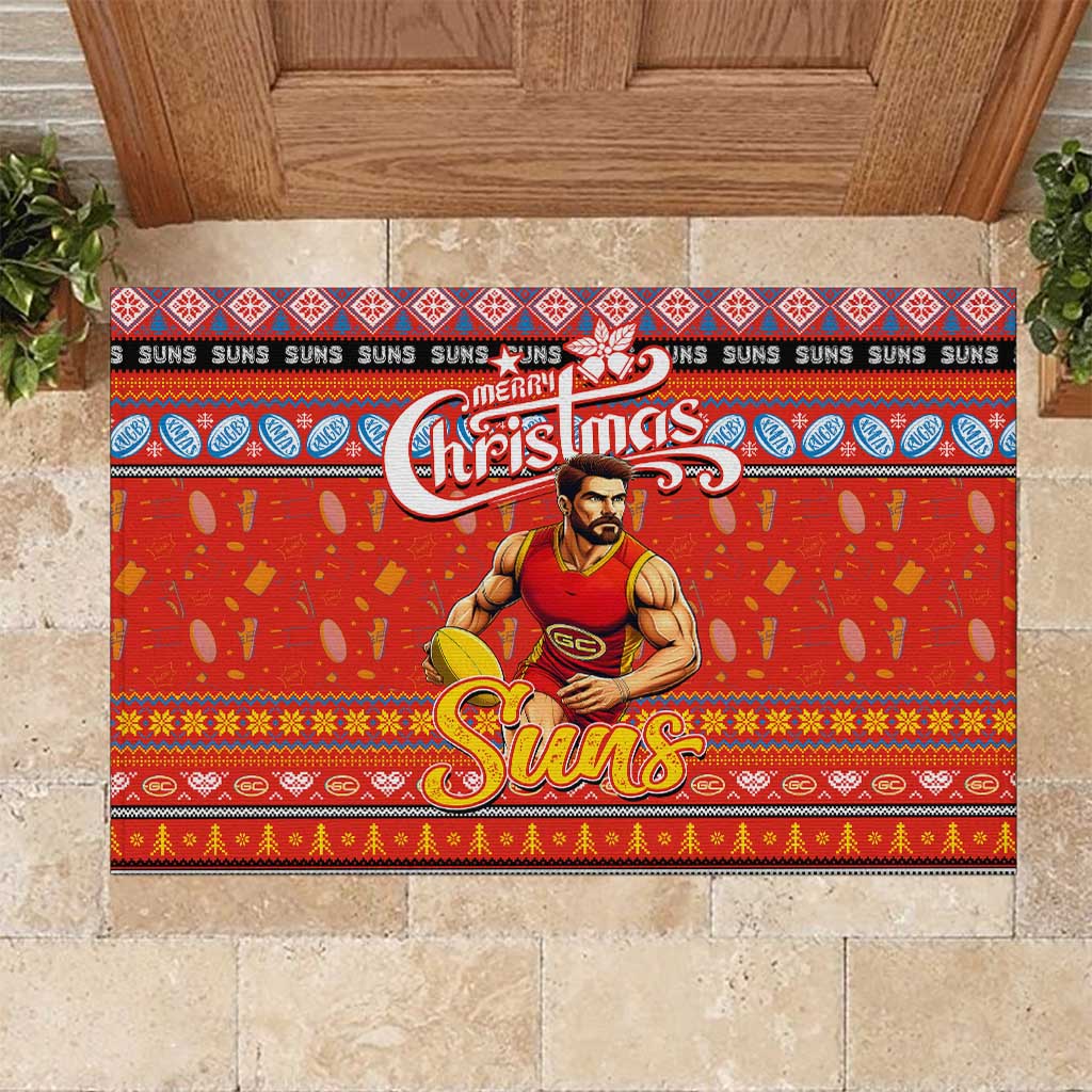 Suns Football Xmas Rubber Doormat Australia AFL Mascot