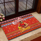 Suns Football Xmas Rubber Doormat Australia AFL Mascot