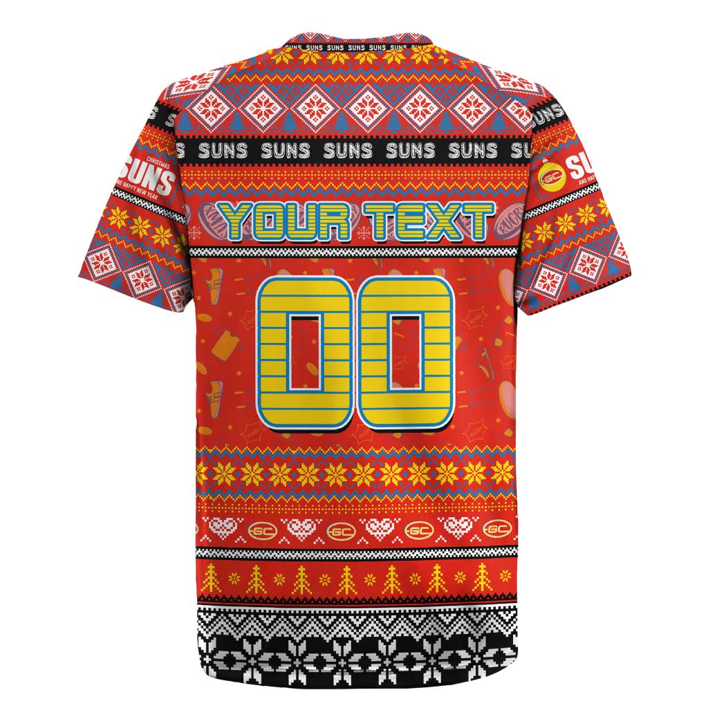 Personalized Suns Rugby Xmas Rugby Jersey Australia AFL Mascot