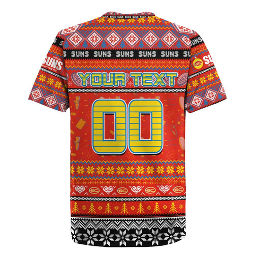 Personalized Suns Rugby Xmas Rugby Jersey Australia AFL Mascot