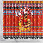 Suns Football Xmas Shower Curtain Australia AFL Mascot