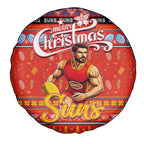 Suns Football Xmas Spare Tire Cover Australia AFL Mascot