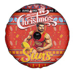 Suns Football Xmas Spare Tire Cover Australia AFL Mascot