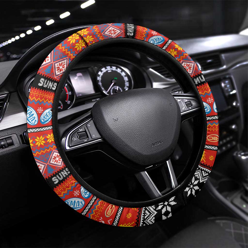 Suns Football Xmas Steering Wheel Cover Australia AFL Mascot