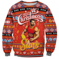 Personalized Suns Rugby Xmas Sweatshirt Australia AFL Mascot
