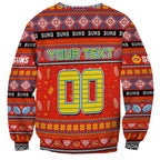 Personalized Suns Rugby Xmas Sweatshirt Australia AFL Mascot