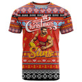 Personalized Suns Rugby Xmas T Shirt Australia AFL Mascot