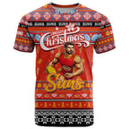 Personalized Suns Rugby Xmas T Shirt Australia AFL Mascot