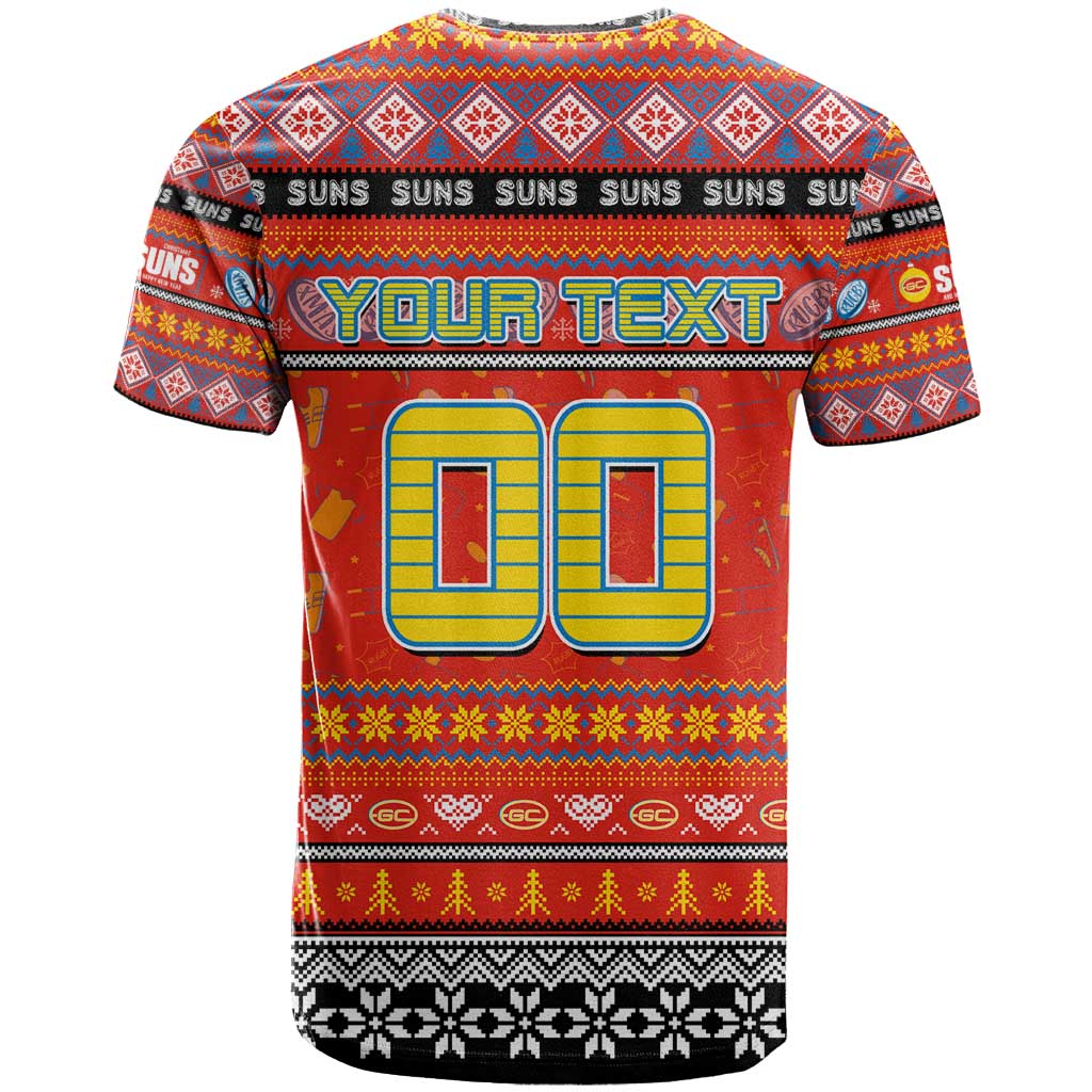 Personalized Suns Rugby Xmas T Shirt Australia AFL Mascot