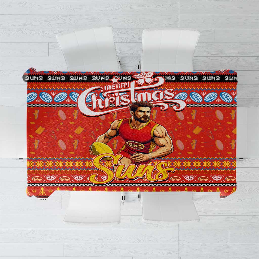 Suns Football Xmas Tablecloth Australia AFL Mascot