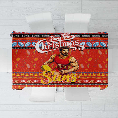 Suns Football Xmas Tablecloth Australia AFL Mascot