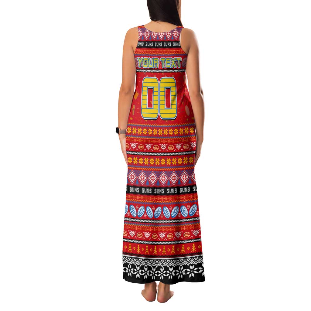 Personalized Suns Rugby Xmas Tank Maxi Dress Australia AFL Mascot