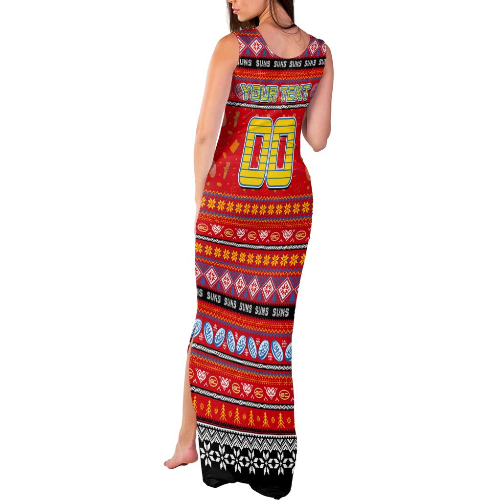 Personalized Suns Rugby Xmas Tank Maxi Dress Australia AFL Mascot