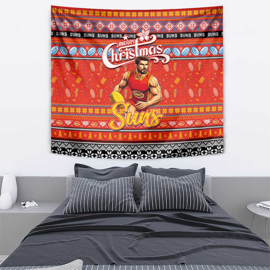 Suns Football Xmas Tapestry Australia AFL Mascot
