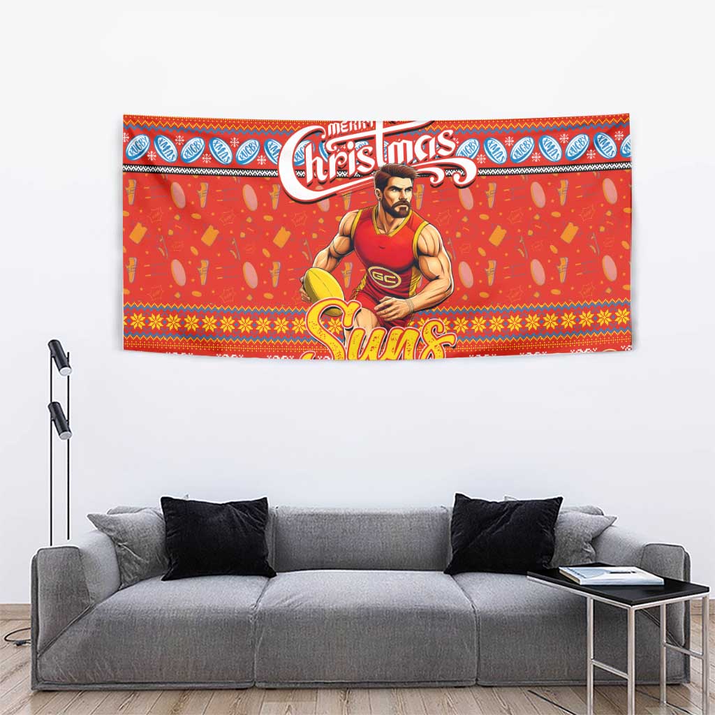 Suns Football Xmas Tapestry Australia AFL Mascot