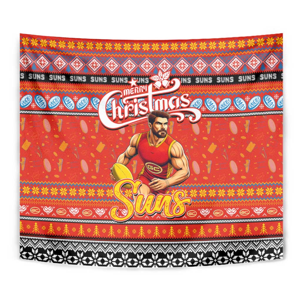 Suns Football Xmas Tapestry Australia AFL Mascot
