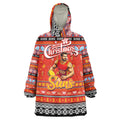 Personalized Suns Rugby Xmas Wearable Blanket Hoodie Australia AFL Mascot