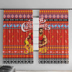 Suns Football Xmas Window Curtain Australia AFL Mascot