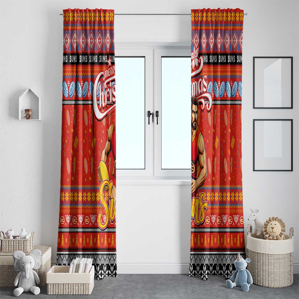 Suns Football Xmas Window Curtain Australia AFL Mascot
