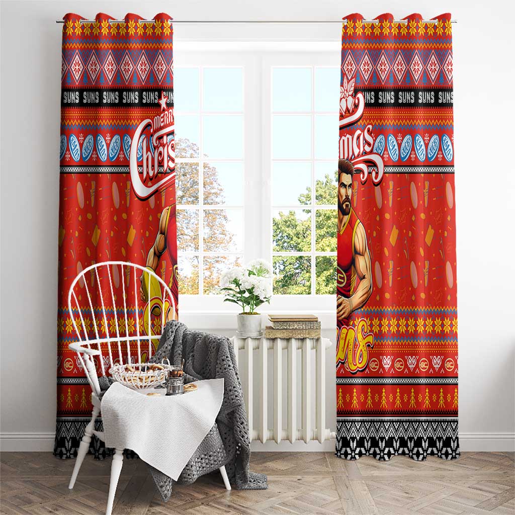 Suns Football Xmas Window Curtain Australia AFL Mascot