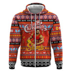 Personalized Suns Rugby Xmas Zip Hoodie Australia AFL Mascot