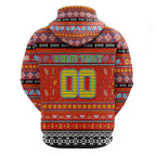 Personalized Suns Rugby Xmas Zip Hoodie Australia AFL Mascot