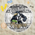 Magpies Football Xmas Beach Blanket Australia AFL Mascot