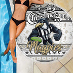 Magpies Football Xmas Beach Blanket Australia AFL Mascot