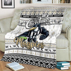 Magpies Football Xmas Blanket Australia AFL Mascot