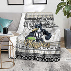 Magpies Football Xmas Blanket Australia AFL Mascot