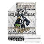 Magpies Football Xmas Blanket Australia AFL Mascot