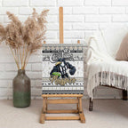 Magpies Football Xmas Canvas Wall Art Australia AFL Mascot