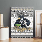 Magpies Football Xmas Canvas Wall Art Australia AFL Mascot