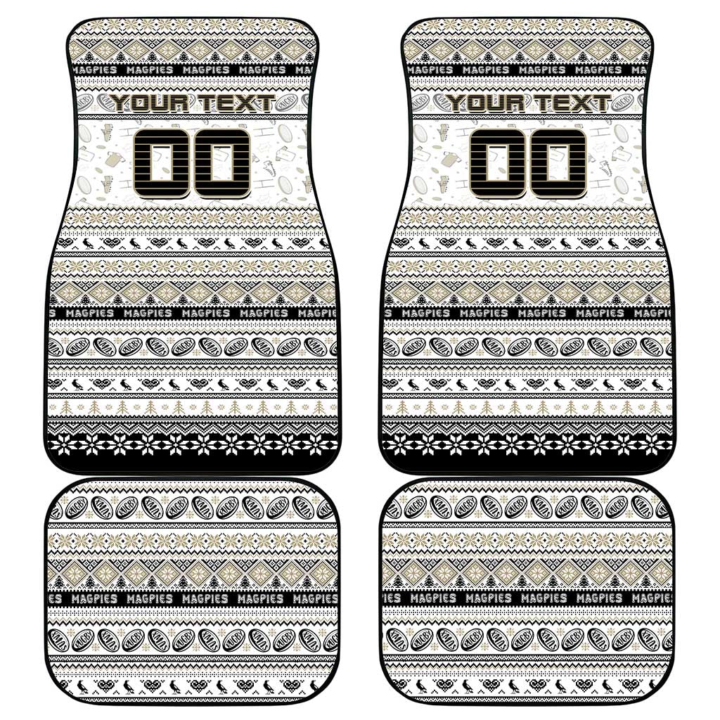 Magpies Football Xmas Car Mats Australia AFL Mascot