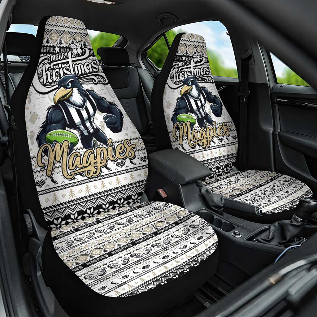 Magpies Football Xmas Car Seat Cover Australia AFL Mascot