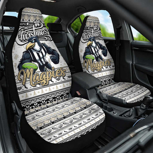 Magpies Football Xmas Car Seat Cover Australia AFL Mascot