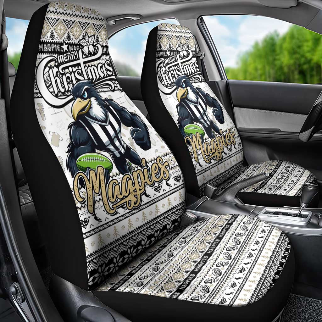 Magpies Football Xmas Car Seat Cover Australia AFL Mascot
